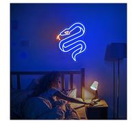 RONGCH Luci al Neon Da Parete Luce Al Neon A Forma Di Serpente, Adatta Per Pub, Studio, Casa, Bar, Decorazione Da Parete Con Dimmer, 27cmx35cm(B)