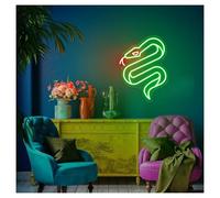 RONGCH Luci al Neon Da Parete Luce Al Neon A Forma Di Serpente, Adatta Per Pub, Studio, Casa, Bar, Decorazione Da Parete Con Dimmer, 27cmx35cm(C)