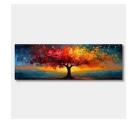 RONGCH Stampe su Tela per pareti Albero della Vita Canvas Poster Abstract Wall Art Modern Home Decor Stampa Pittura Motivi Geometrici per La Decorazione del Soggiorno(Un,50x100cm)