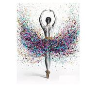 RONGCH Stampe su Tela per pareti Colorato Astratto Ballerino Ragazze Danza Classica Poster Dipinti su Tela Stampa Immagini di Arte della Parete Soggiorno Moderno Studio Decor(B,50x70cm)