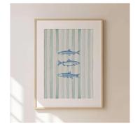 RONGCH Stampe su Tela per pareti Stampa Artistica su Tela, Motivo Costiero, Estetica, Spiaggia, Uccelli, Pesci, Decorazione per La Casa, Poster Minimalista, Moderno, Onde dell'Oceano(S,20x30cm)