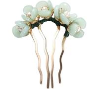 Rongchenghao 1 forcina verde, forcina retrò in stile cinese, clip a forma di U, clip laterale per forcella, chignon a 4 zampe, accessorio per capelli