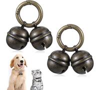 Rongchenghao 2 set di campane per cani di piccola taglia, adatte per cani di piccola taglia, adatte per cani e gatti per uscire per addestrare campane, campana in rame con clip rapida