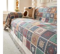 RONGESAEFS Coperta per divano grande, extra large per divani, stile bohémien, versatile, morbida, con nappe, per divani, letti e poltrone (colore: C, dimensioni: 180 x 340 cm)