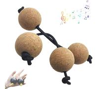 RONGJUEOZ Koshkash, 2 Paia di Shaker Kush Kash, Shaker Kashaka, Strumento Kashaka con Palla Ritmica Asalato, per Adulti e Adolescenti a Feste e spettacoli (Cork Shell 2 Pair)