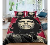 RONGOINL Che Guevara 3D Stampa Digitale Rivoluzione Cubana Set Copripiumino 3 Pezzi Copripiumino Con Cerniera E Federe Microfibra Morbido Set Di Biancheria Da Letto Per Bambini King（220x240cm）