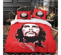 RONGOINL Che Guevara Copripiumino 3 Pezzi Set Copripiumino 3D Stampa Digitale Rivoluzione Cubana E Federe Microfibra Morbido Con Cerniera Set Di Biancheria Da Letto Per Bambini Super King（260x220cm）