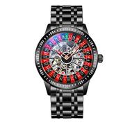 RONGSHEN Orologio Meccanico Completamente Automatico Swing quadrante Rotante in Acciaio Inossidabile Orologio Impermeabile idoneo per Gli Uomini Come Regalo