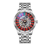 RONGSHEN Orologio Meccanico Completamente Automatico Swing quadrante Rotante in Acciaio Inossidabile Orologio Impermeabile idoneo per Gli Uomini Come Regalo