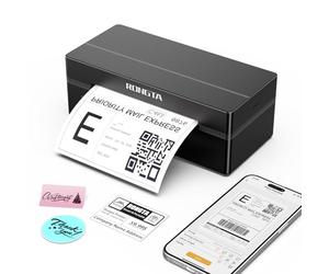 Rongta Bluetooth Thermal Shipping Label Printer, Wireless 4x6 Label Printer for Postage, Address, Compatible with DHL, Shopify, UPS, Amazon (RP425)