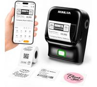 Rongta Etichettatrice Bluetooth, stampante termica per etichette, facile da usare per ufficio, casa, affari, fornita con 1 rotolo di etichetta bianca da 5 x 3 cm (nero)