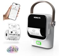 Rongta Etichettatrice da 2 pollici,Etichettatrice wireless Bluetooth portatile con nastro,Creatore di adesivi palmare per etichette con codici a barre, forniture scolastiche domestiche, ricaricabile