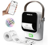 Rongta Etichettatrice da 2 pollici,Etichettatrice wireless Bluetooth portatile con nastro,Creatore di adesivi palmare per etichette con codici a barre, forniture scolastiche domestiche, ricaricabile