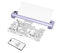 Rongta F81 piccola stampante wireless portatile, WiFi mobile Bluetooth stampante termica senza inchiostro per uso domestico da viaggio, supporta carta termica US Letter/A4/A5/B5, compatibile con