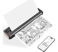 Rongta Piccola stampante wireless portatile, WiFi, Bluetooth, stampante termica senza inchiostro, per viaggi e uso domestico, supporta carta termica US Letter/A4/A5/B5, compatibile con telefoni e