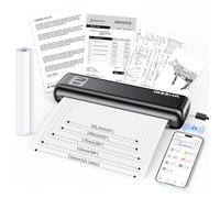 Rongta Portable Printer Wireless for Travel, Inkless Thermal Printers for 8.5" x 11" US Letter & A4 Size, Compatible with Android