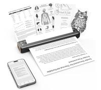 Rongta Stampante portatile, Bluetooth e WiFi senza inchiostro, stampante termica wireless per viaggi, compatibile con telefoni e laptop Android iOS, supporta 8,5 "x 11" lettera americana per ufficio