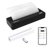 Rongta Stampante portatile Bluetooth wireless, supporto 8,5 x 11 lettere USA e carta termica A4, compatibile con telefoni e laptop Android iOS, stampante portatile da ufficio per viaggi e veicoli
