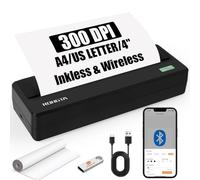 Rongta Stampante portatile per viaggi, stampante termica wireless Bluetooth, compatibile con Android/iOS e laptop, supporta 8,5 "x 11" US Letter&A4 rotolo di carta termica (grigio scuro)