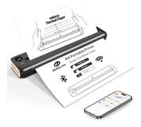 Rongta Stampante portatile wireless da viaggio, Bluetooth WiFi, stampante termica senza inchiostro, per 8,5" x 11" US Letter & A4, compatibile con Android iOS Phone Mac Windows Laptop per ufficio e