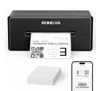 Rongta Stampante termica per etichette di spedizione Bluetooth 4x6, etichettatrice wireless per Amazon FBA, Ebay, Shopify, USPS, FedEx, compatibile con Windows/Mac/Android/iOS (nero)