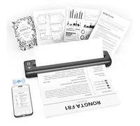Rongta Stampante termica portatile wireless per viaggi, F81, stampante Bluetooth senza inchiostro, supporta formato A4 e USA, compatibile con app Android, iOS, telefono, Mac, Windows, laptop, per casa