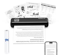 Rongta Stampanti portatili wireless da viaggio, 300 dpi, WiFi e Bluetooth, stampante termica senza inchiostro per scuola/ufficio/uso domestico, compatibile con Android, iOS e laptop, nero (F82)