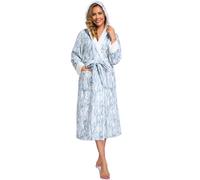 RONGTAI Accappatoio da donna in pile di peluche con cappuccio, camicia da notte spessa, vestaglia lunga da notte con due tasche laterali e cintura