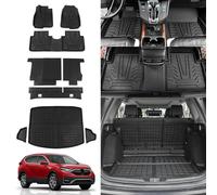 Rongtaod Adatto per Honda CRV 2017-2022 Tappetini cargo Liner TPE Tappetini per bagagliaio per tutte le condizioni atmosferiche, coprisedili posteriori, tappetini per schienale, accessori CR-V 2021