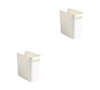 rongweiwang 2 Set di Pattumiera Sottile Cestino per immondizia Contenitore per immondizia Tinta Unita capacità per Bagno Dormitorio per Ufficio Bianco, Bianco 2Insieme