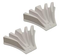 rongweiwang 2x Prolunga per deviazione dell'acqua piovana a drenaggio diretto, facile installazione, versione lunga in plastica, deviatore dell'acqua piovana, bianco, Confezione in opp da 2 pezzi