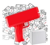 rongweiwang a spruzzo per soldi realistica, banconote da un dollaro, feste, matrimoni, celebrazioni, lanciasoldi, realizzata in ABS, sicurezza, con nuovo giocattolo spray, rosso
