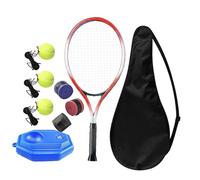 rongweiwang Allenatore di Tennis Palla di Rimbalzo per Allenamento Individuale Palla Rimbalzo per Tennis Parco da Cortile con 1 Pallina da, 3 Palline 3 Colla per Le Mani, 53x22 cm