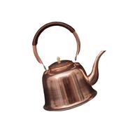 rongweiwang Bollitore classico in rame da 1 litro, elegante e senza tempo, per piani cottura a induzione e cucine eleganti, che garantisce una presa sicura anche quando è caldo. Il