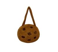 rongweiwang Borsa per biscotti di peluche, innovazione, borse imbottite, soluzione per biscotti, capacità, tracolla marrone cioccolato, regalo per bambini, 6 * 40 * 36cm