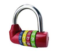rongweiwang Come impostare una password univoca con un lucchetto a combinazione con 5 cifre in lega di zinco, un lucchetto da viaggio con 5 cifre e con codice digitale, Rosso, Digitare 4