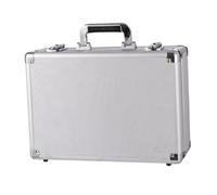 rongweiwang Custodia portautensili in alluminio resistente per organizzare in modo sicuro accessori e attrezzature musicali. Custodia portautensili alluminio portatile per riporre, Argento