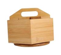 rongweiwang Elegante portapenne girevole in legno, organizer da scrivania multifunzionale, per tenere in ordine e facilmente accessibili gli accessori per