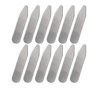 rongweiwang Fermacolletti in metallo, dritti e robusti, con un aspetto professionale. Possono essere facilmente inseriti nel colletto di qualsiasi camicia per, Argento, 5.08x1x0.08 cm