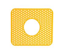 rongweiwang Filtro in Silicone per Scarico Centrale, Fondo in Ceramica, Resistente al Calore, Lavabile lavastoviglie, Durevole, per cucine, soggiorni e stanze, Giallo, 31.5 * 26.5 cm