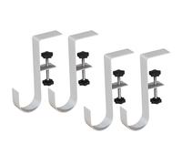 rongweiwang Ghirlanda natalizia regolabile da 4 pezzi, in metallo di qualità, multifunzionale, per banchi di scuola, bianco