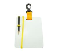 rongweiwang Lavagna subacquea con matita, realizzata per resistere agli elementi più difficili. La comunicazione subacquea è fondamentale. Lavagna con matita, Bianco, Giallo, 18.3x14.7 cm