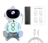 rongweiwang Luci notturne realistiche da astronauta con altoparlanti integrati che ti faranno sentire come se stessi fluttuando nello spazio. Puoi persino regolare l'angolazione, Abbraccia il razzo