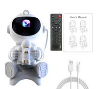 rongweiwang Luci notturne realistiche da astronauta con altoparlanti integrati che ti faranno sentire come se stessi fluttuando nello spazio. Puoi persino regolare l'angolazione, Tieni l'aereo