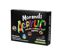 rongweiwang Pennarelli acrilici con 24 colori, set completo adatto a vari progetti artistici, appassionati di artigianato, pennarelli acrilici con uscita di inchiostro uniforme.