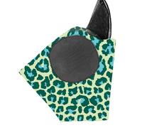rongweiwang Per Maschera con stampa leopardata per cavalli, per la difesa da sole e insetti, progettata per fornire un'efficace protezione da zanzare e sole in poliestere, digitare+5