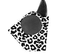rongweiwang Per Maschera per cavalli con stampa leopardata per la difesa dal sole e dagli insetti Per Maschera protettiva per il viso in poliestere per cavalli antizanzare