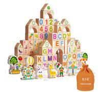rongweiwang Regali per bambini di 1 anno - Set di blocchi di legno Grimms per lo sviluppo sistematico delle competenze in un'area specifica , colorato , 100 blocchi da costruzione solidi