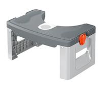 rongweiwang Sgabello per WC pieghevole ad circolare, adatto alla maggior parte dei WC, con texture antiscivolo che simula un cuscinetto antiscivolo a zampe, digitare+1