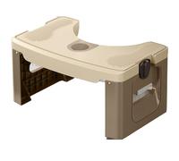 rongweiwang Sgabello per WC pieghevole ad circolare, adatto alla maggior parte dei WC, con texture antiscivolo che simula un cuscinetto antiscivolo a zampe, digitare+3